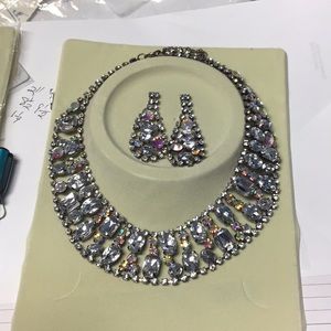 New Beautiful rhinestone necklace earring set